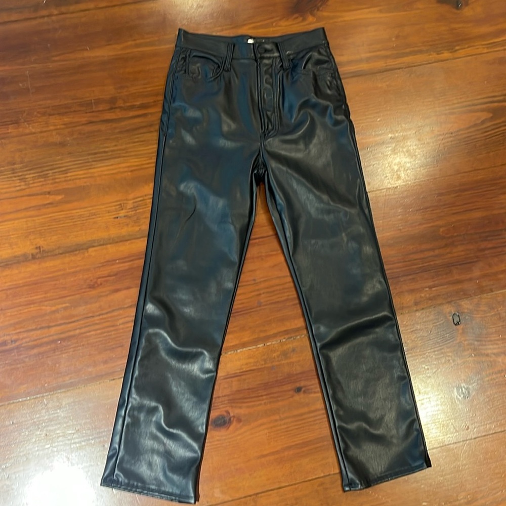 MOTHER DENIM FAUX LEATHER JEANS NWOT